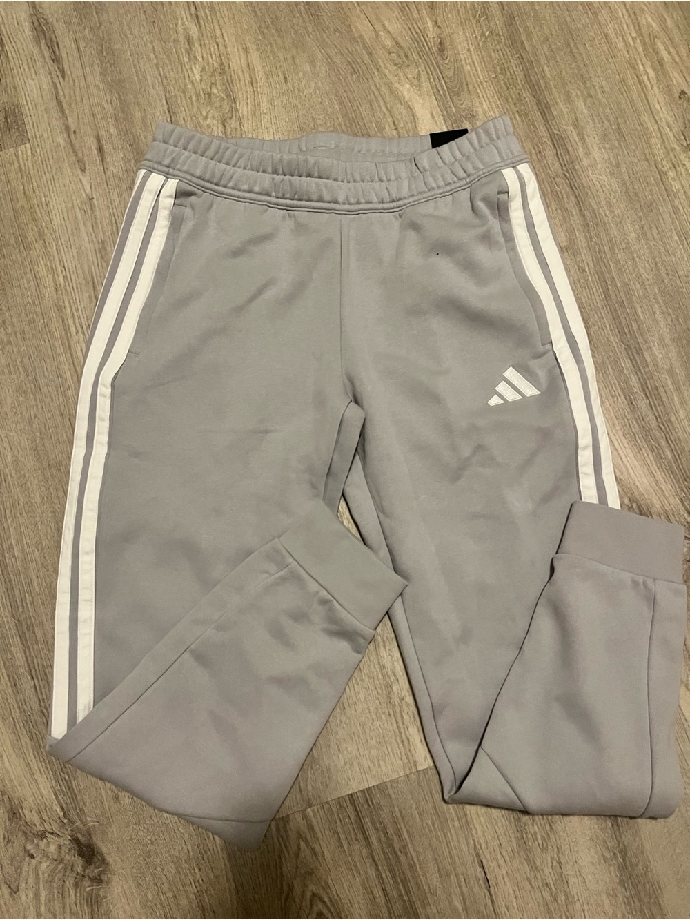 Adidas woman’s Gray Track Pants with Side Stripes